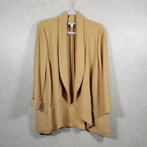 01150 Bar III yellow knit open front blazer 1X